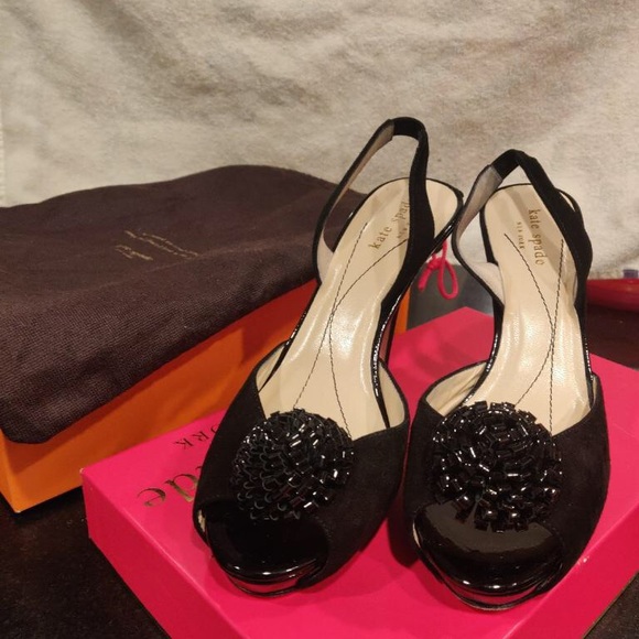 Kate Spade black heels - Picture 2 of 4